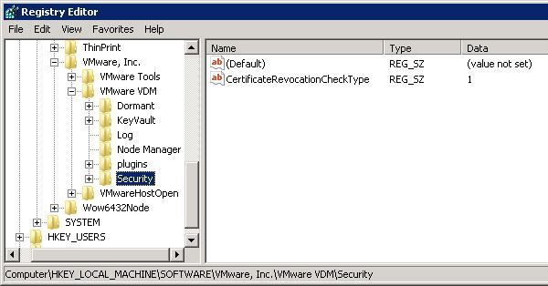 VMware Horizon View – Connection Server Certificate Is Not Trusted